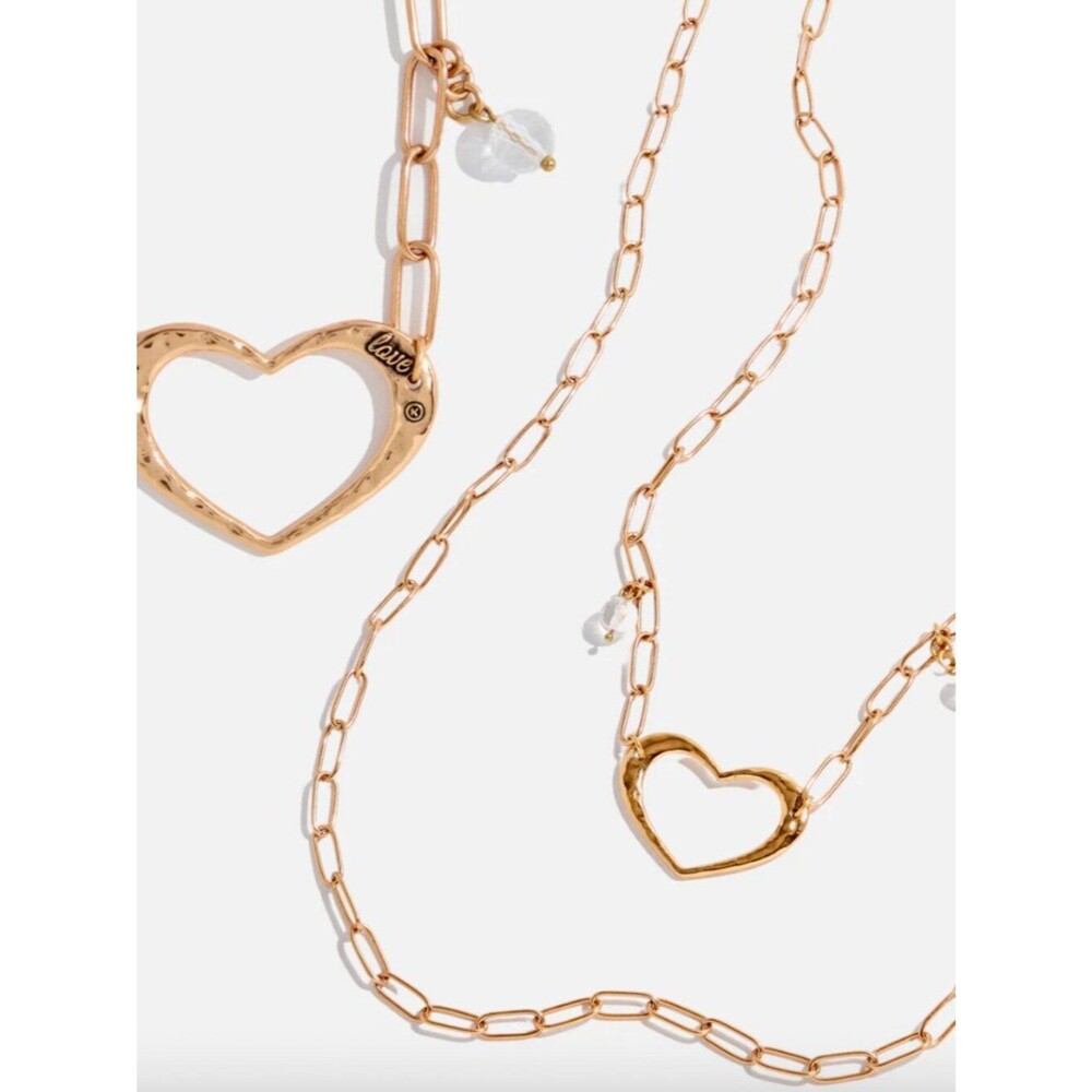 Katia Designs Love Open Heart Long Chain Necklace